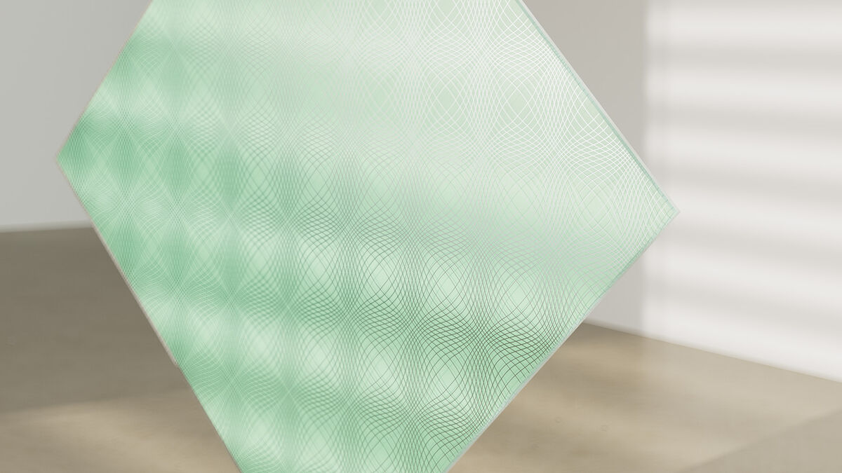 Glasdesign grün