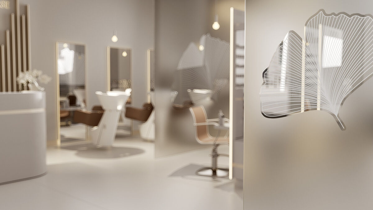 Glasdesign Ginkgo Salon
