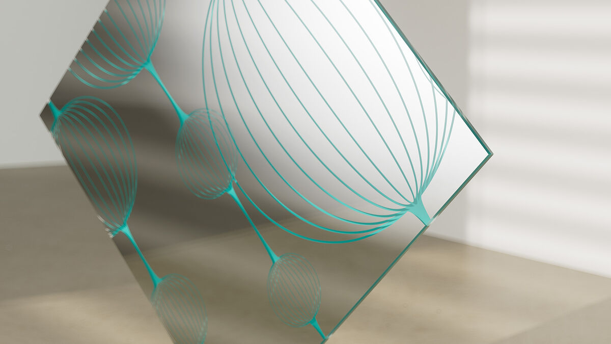 Glasdesign Spiegel mit Muster