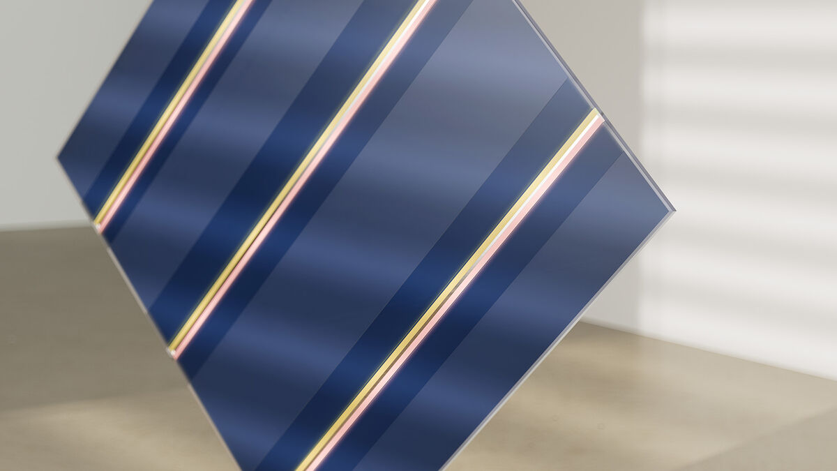 Glasdesign blau